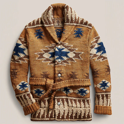 Rasmus - Jacquard-cardigan i uld